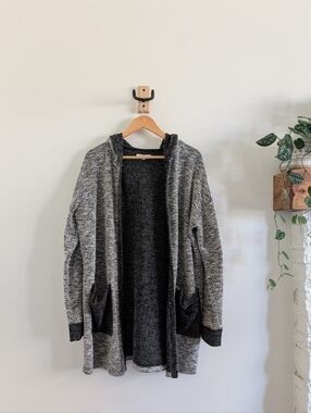 Vintage Vans Open-Front Hooded Cardigan